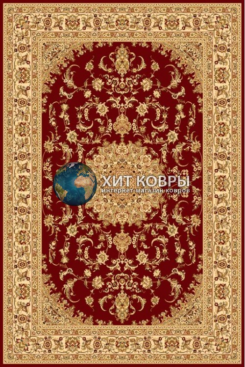 Польский ковер Isfahan Tea Бежевый-красный